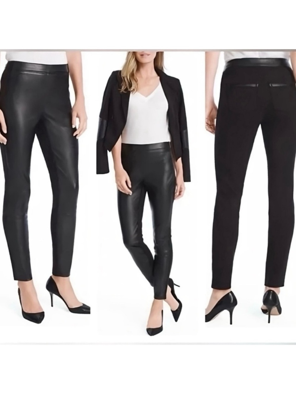 White House Black Market Faux Leather Pants the legging women’s size 0L